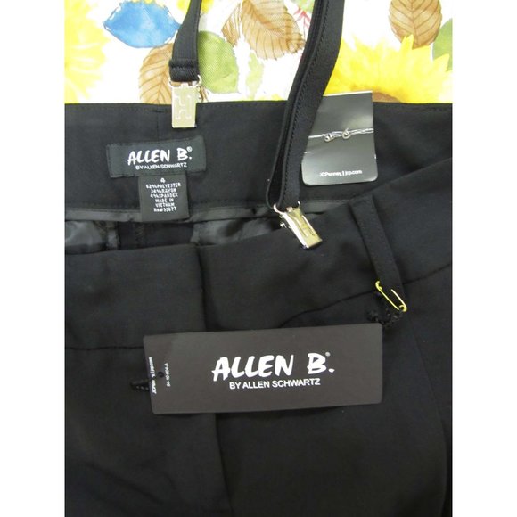 Allen B. Black Suspender Flare Leg Cuffed Pants - Picture 5 of 7